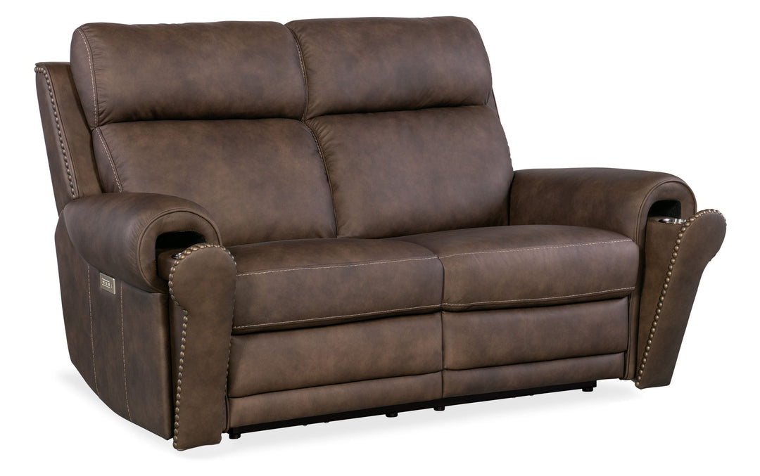 Duncan - Power Loveseat With Power Headrest & Lumbar - Dark Brown