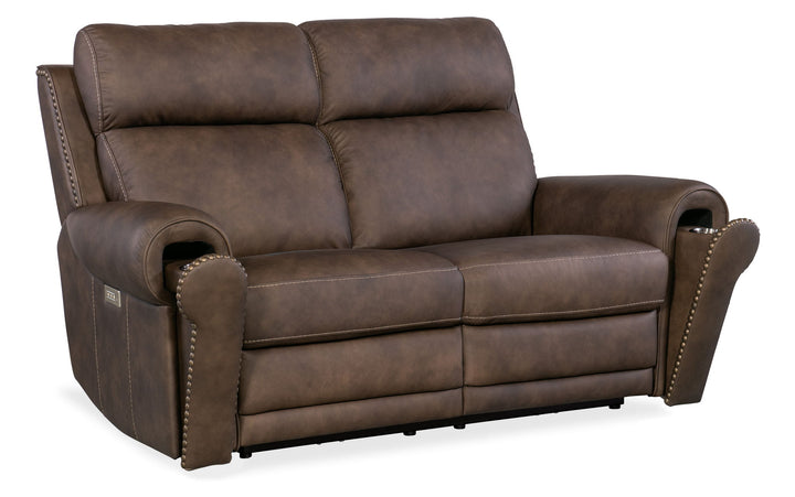 Duncan - Power Loveseat With Power Headrest & Lumbar - Dark Brown