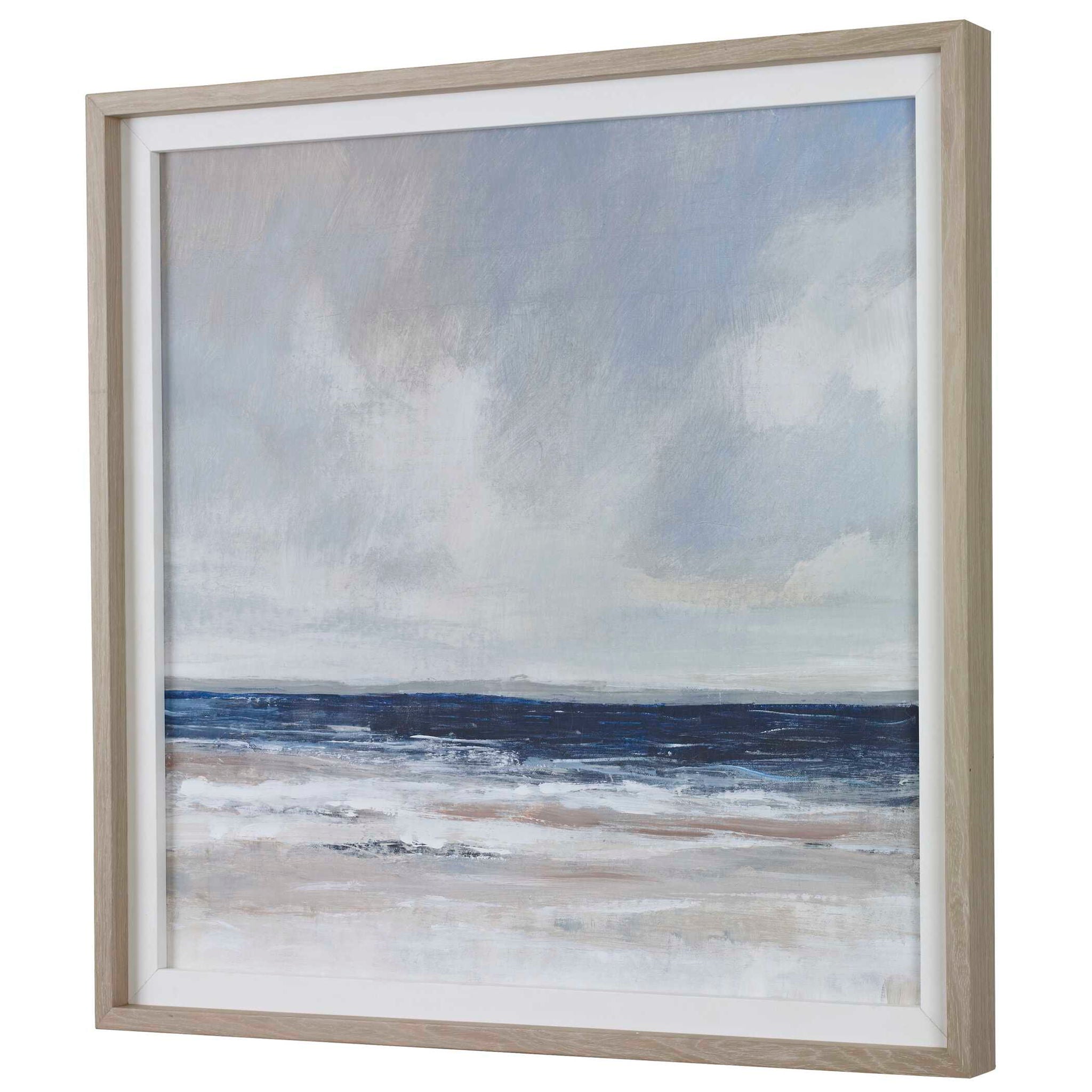 Distant Land - Framed Print - Blue