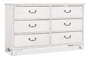 Charleston - Six-Drawer Dresser - White
