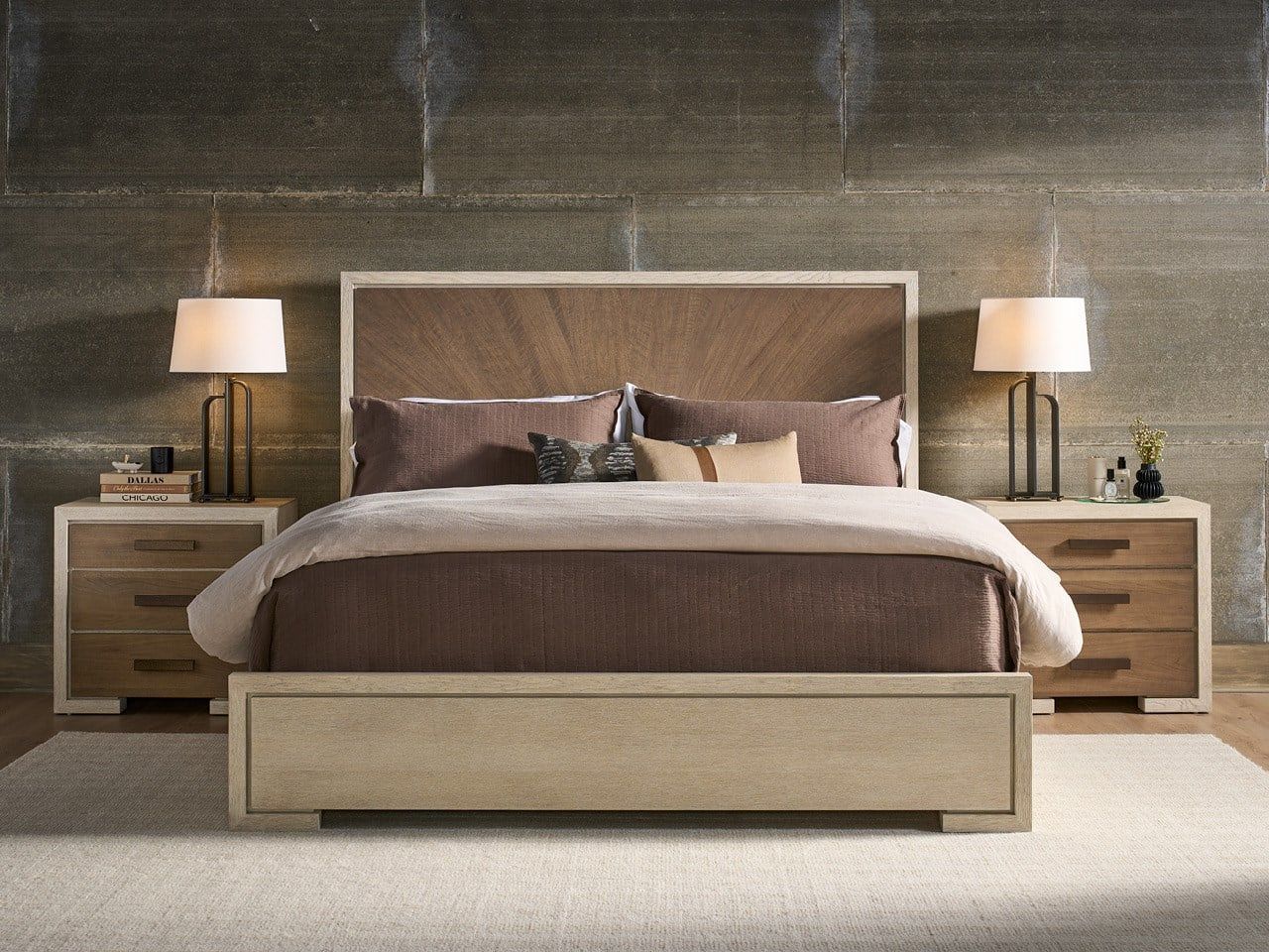 Modern - Panel Bed - Two-Tone