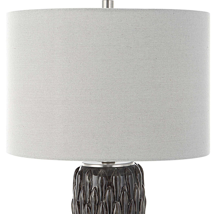 Nettle - Textured Table Lamp - Dark Gray