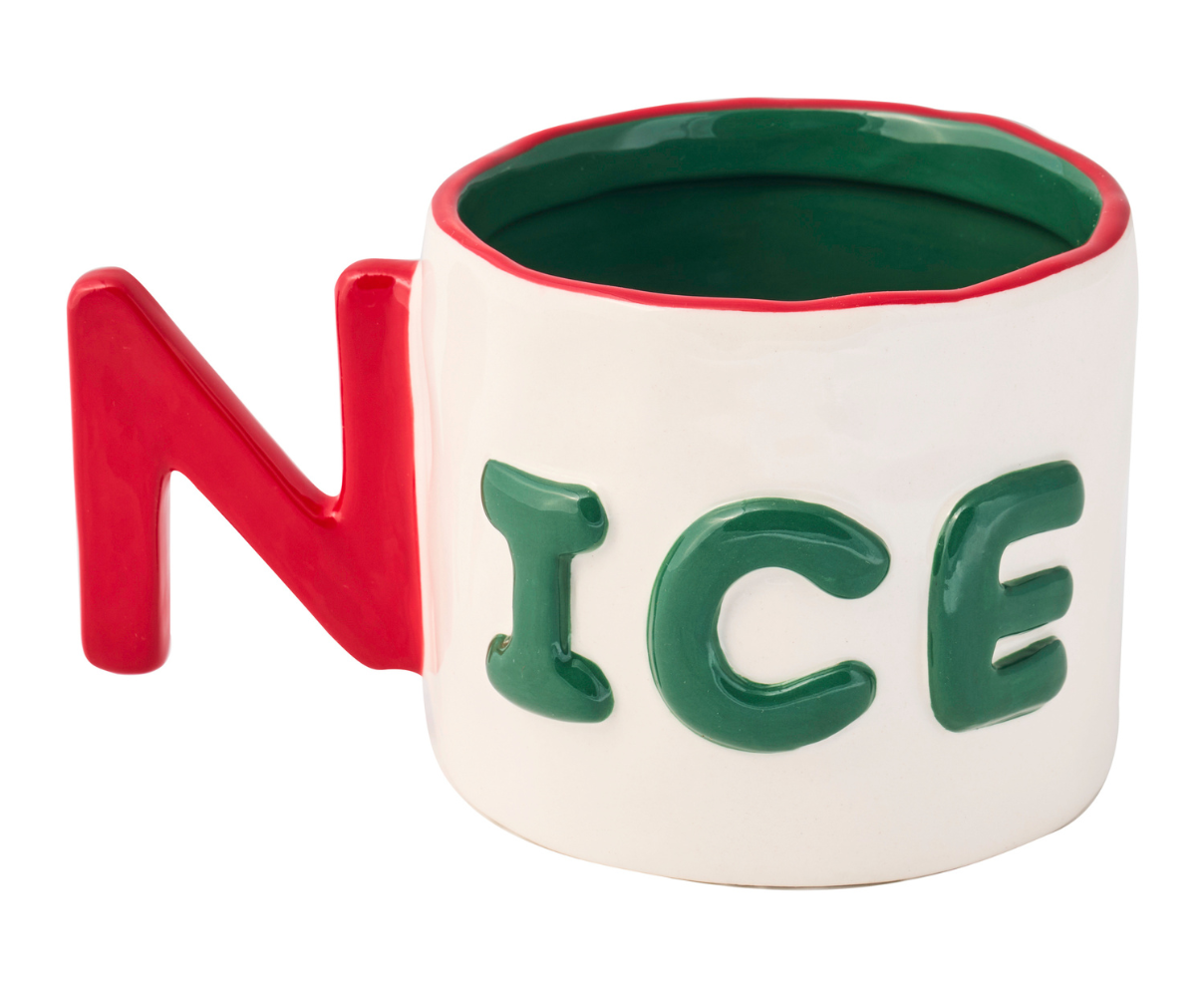 Ceramic Message Mug Nice, 14oz