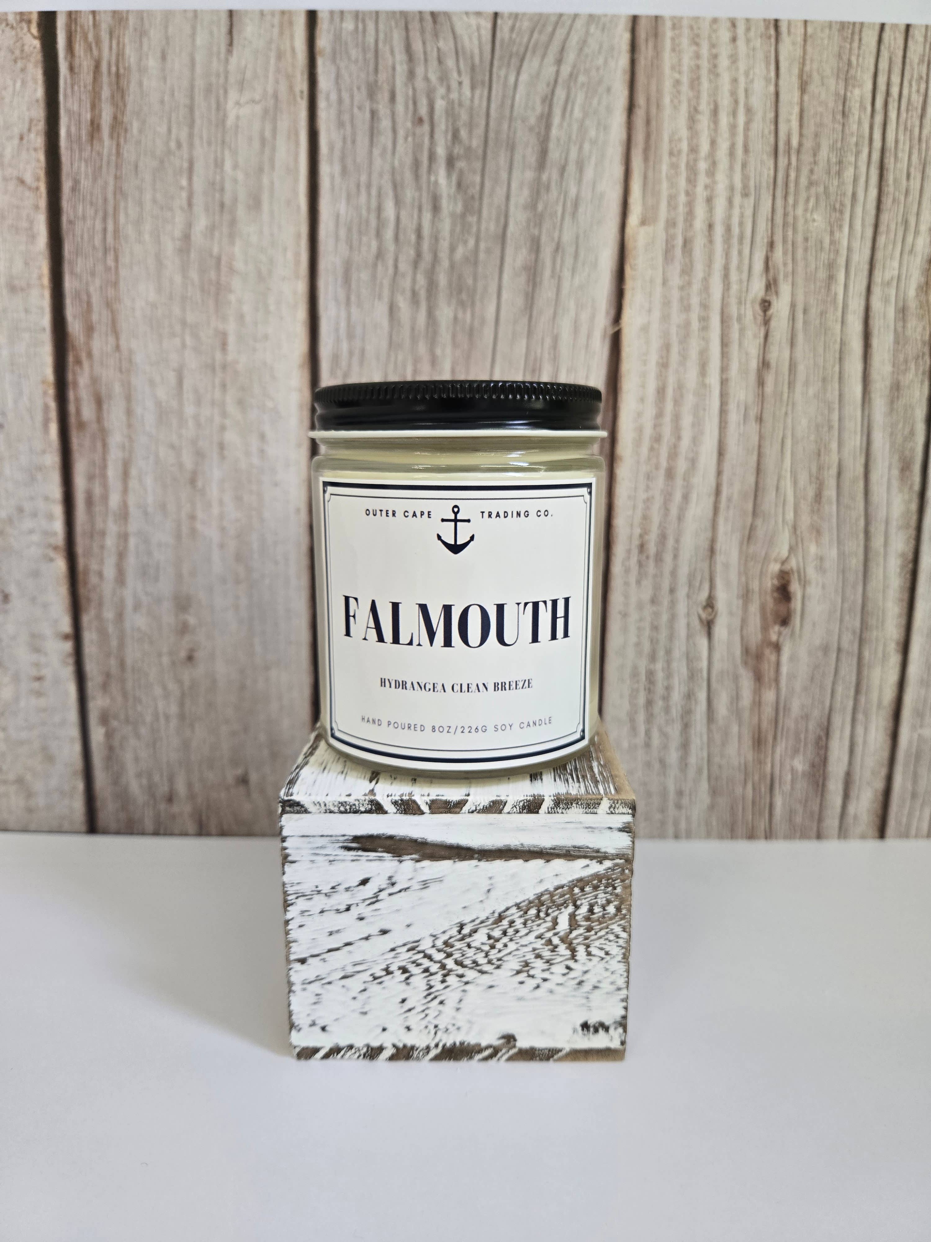 Falmouth Cape Cod Soy Wax Crackling Wooden Wick Candle Fallen Leaves Soy Wax Crackling Wooden Wick  bulk wholesale  : 8oz