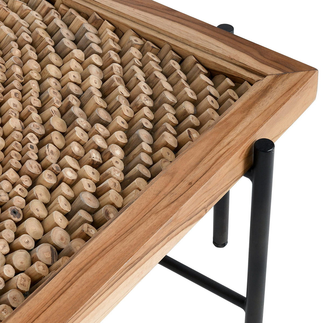 Cyrus - Square Coffee Table - Natural / Black