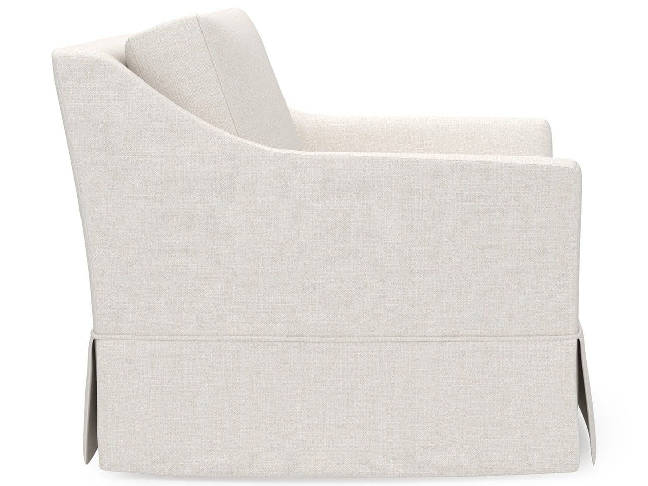 Madison - Skirted Swivel Chair, Special Order - White