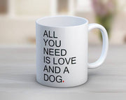 Love and a Dog Coffee Mug: 15 Ounce Jumbo