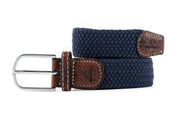 Slate blue elastic braided belt: Size 2