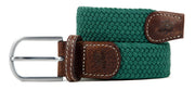 Imperial Green Elastic Braided Belt: Size 1