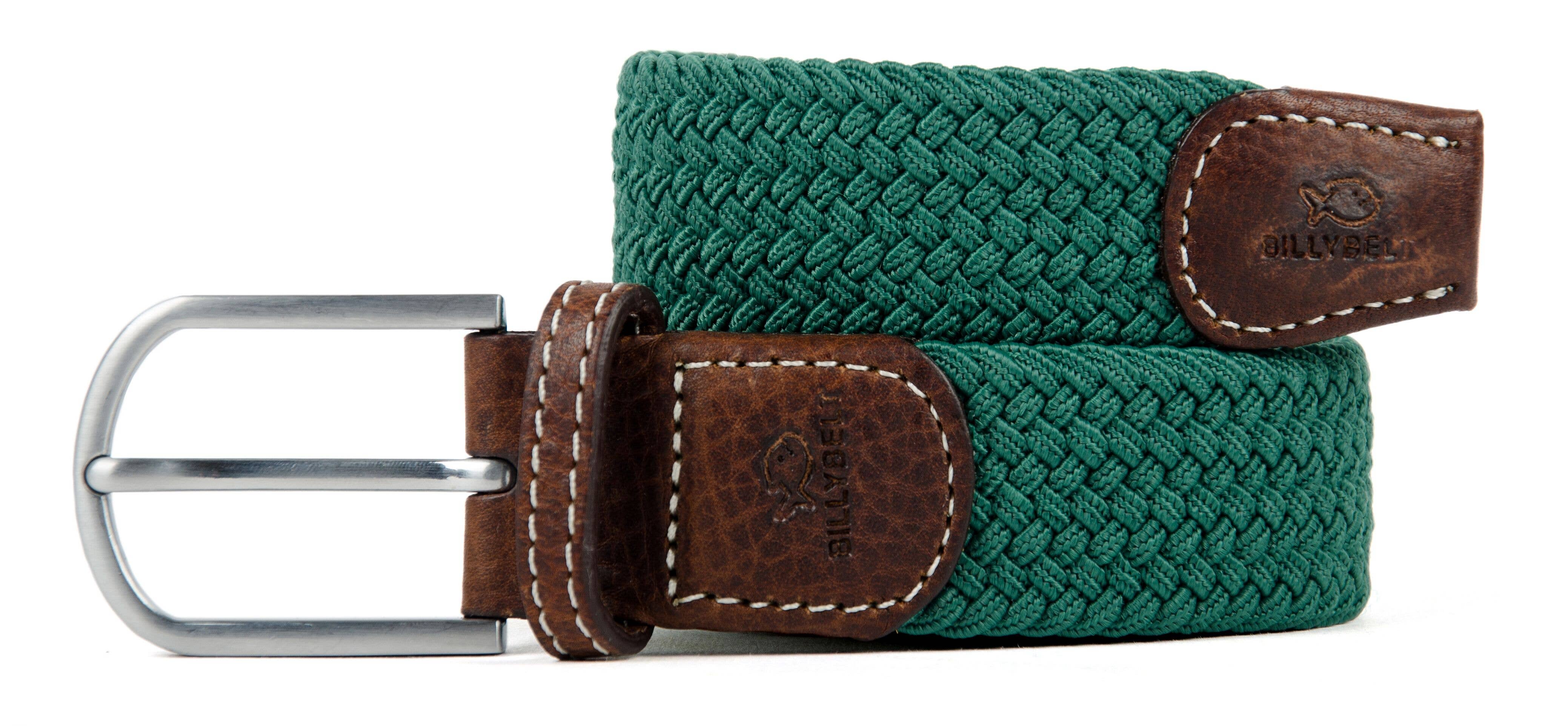 Imperial Green Elastic Braided Belt: Size 1