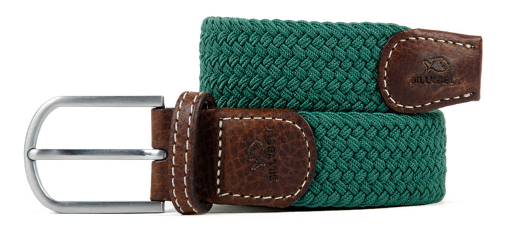 Imperial Green Elastic Braided Belt: Size 1