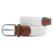 Coconut white elastic braided belt: Size 2