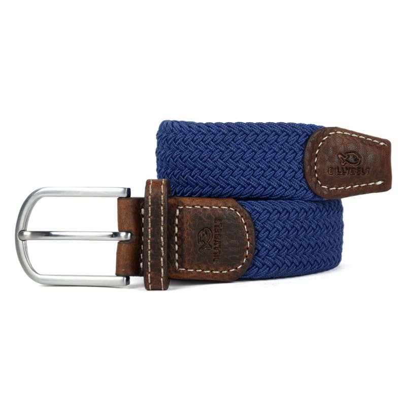 Cobalt blue elastic braided belt: Size 0
