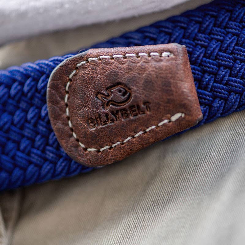 Cobalt blue elastic braided belt: Size 0