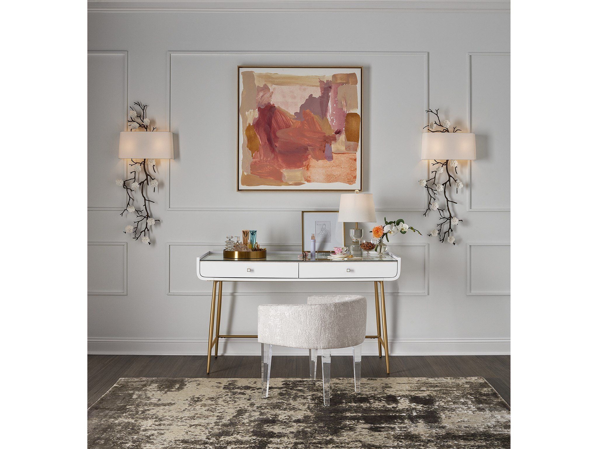 Love. Joy. Bliss.-Miranda Kerr Home - Allure Vanity Desk - White