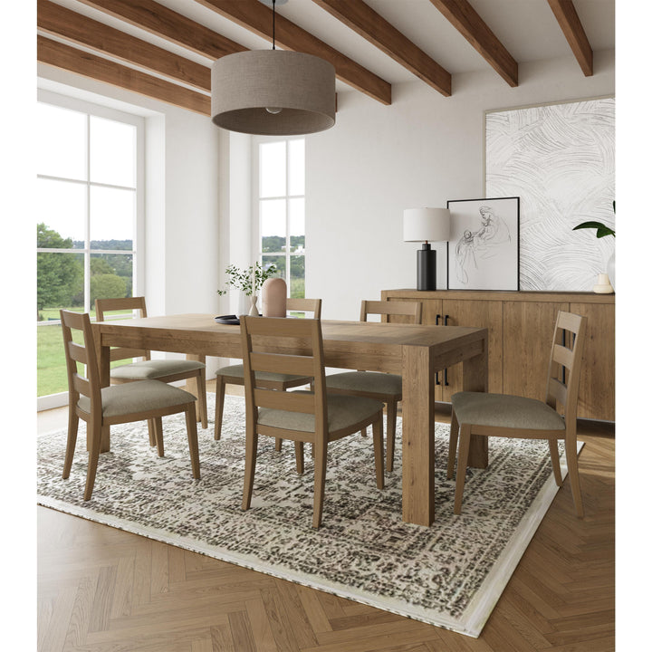 Davie - Side Chair With Upholstered Seat (Set of 2) - Light Brown