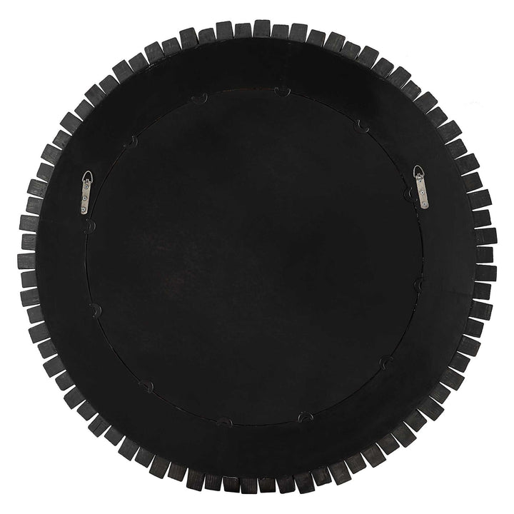 Circle Of Piers - Round Mirror - Black