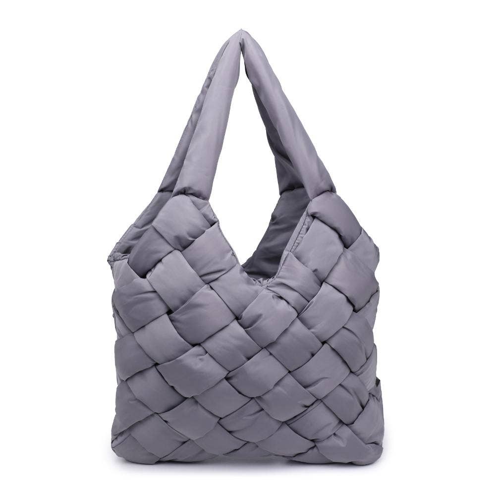 Illumine Woven Nylon Tote: Nude