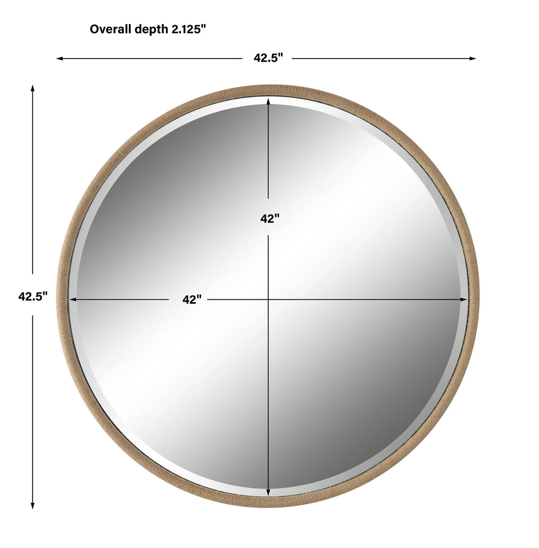 Ranchero - Natural Rope Round Mirror