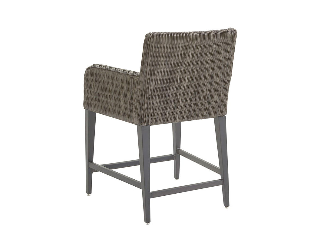 Cypress Point Ocean Terrace - Counter Stool - Dark Gray / Red