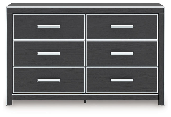 Zuraleus - Black - Six Drawer Dresser