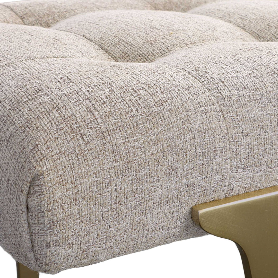 Imperial - Upholstered Gray Bench