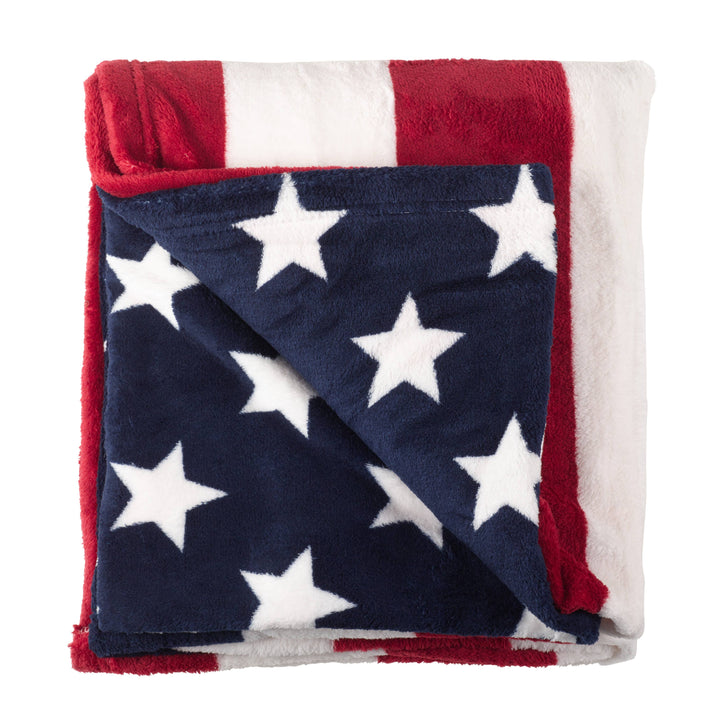 American Flag Throw: 50"x60" / Red