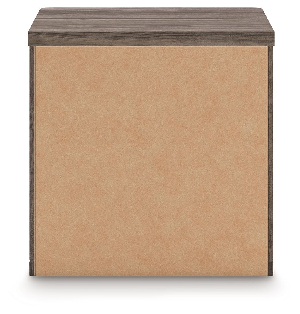 Kendanport - Brown / White - Two Drawer Night Stand