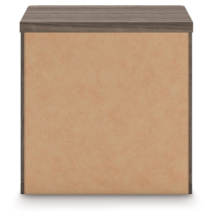 Kendanport - Brown / White - Two Drawer Night Stand