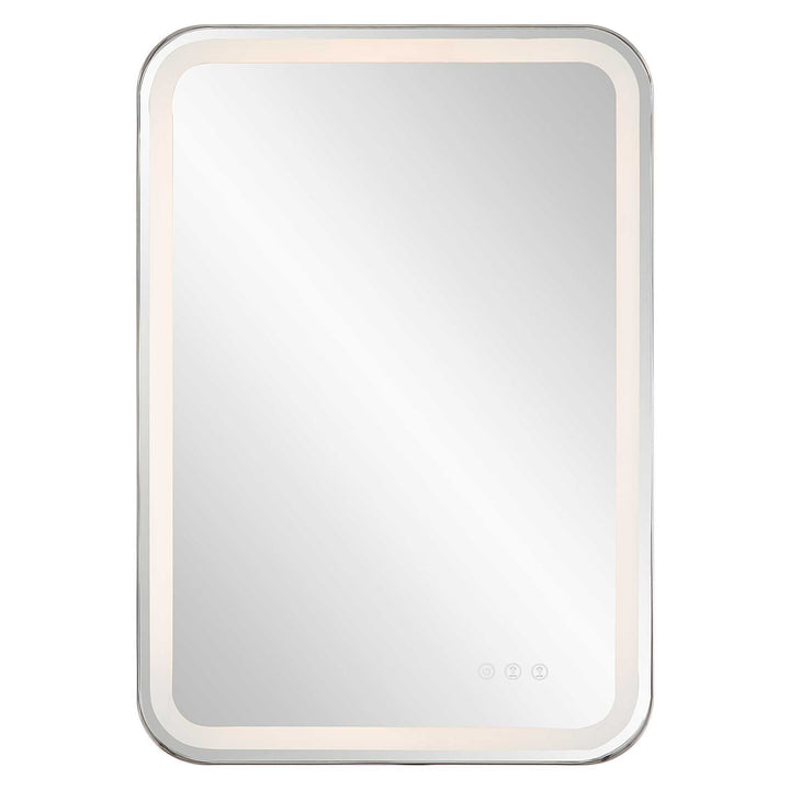 Crofton - Lighted Nickel Vanity Mirror - Gray