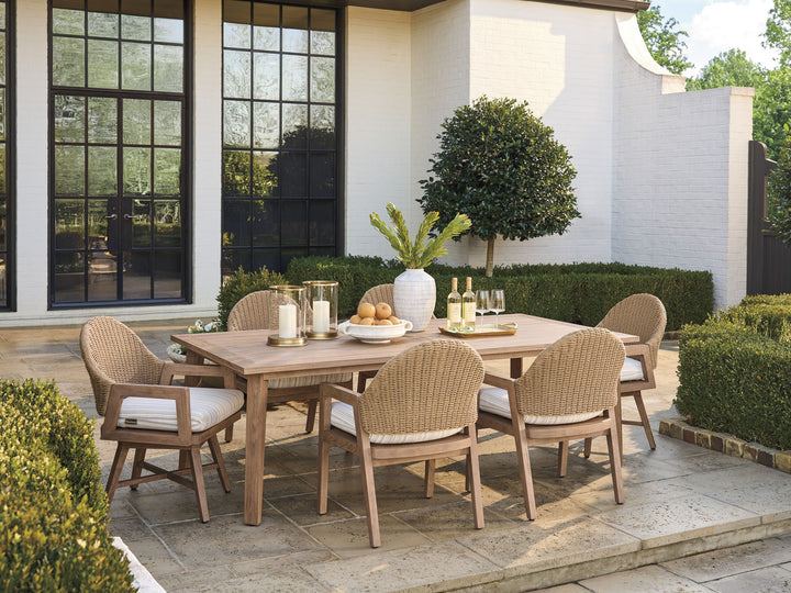Isle Of Palms - Swivel Dining Chair - Dark Brown / White
