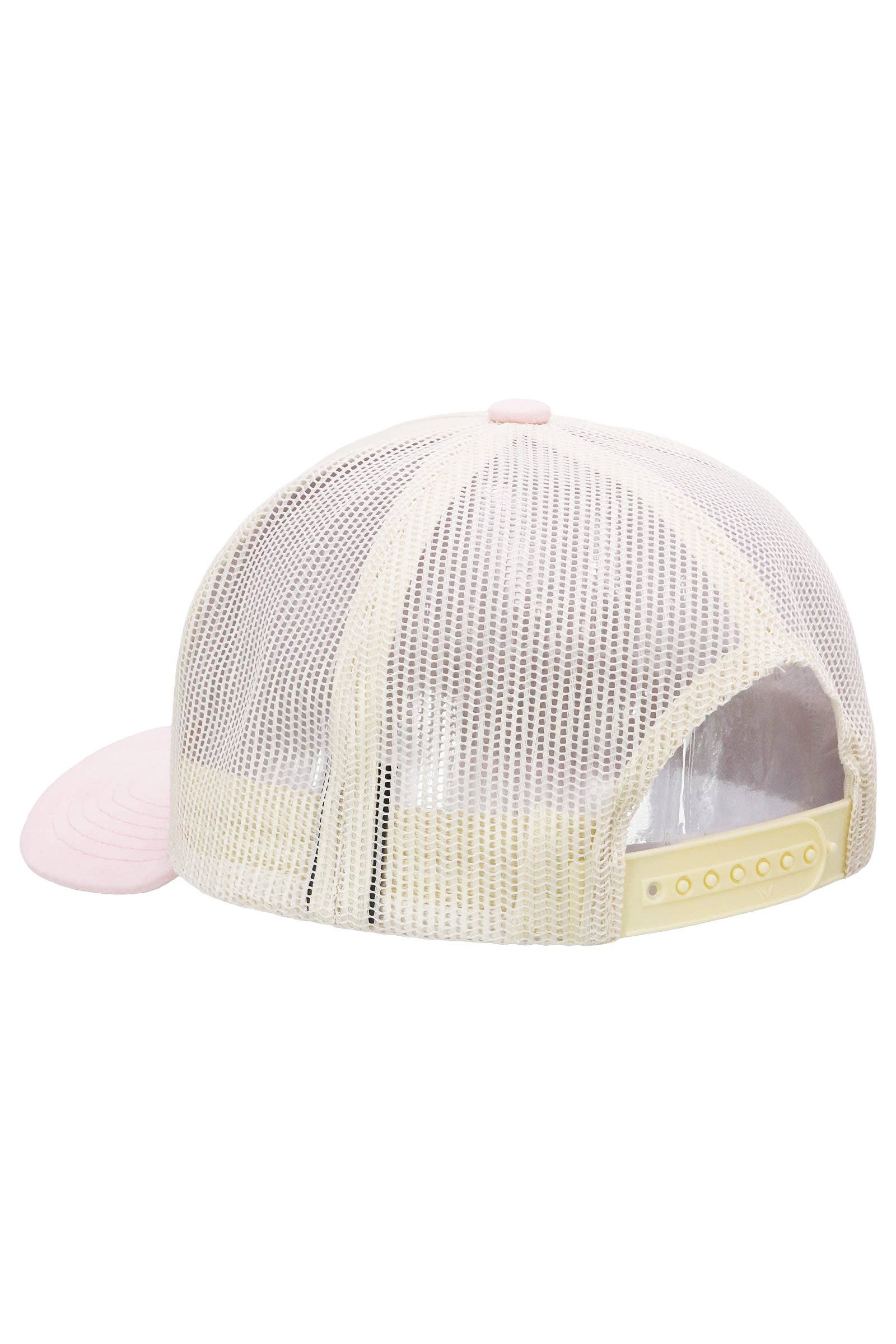 Vegan Suede 5 Panel Snap Back Trucker Hat: BEIGE/BLACK / ONE SIZE