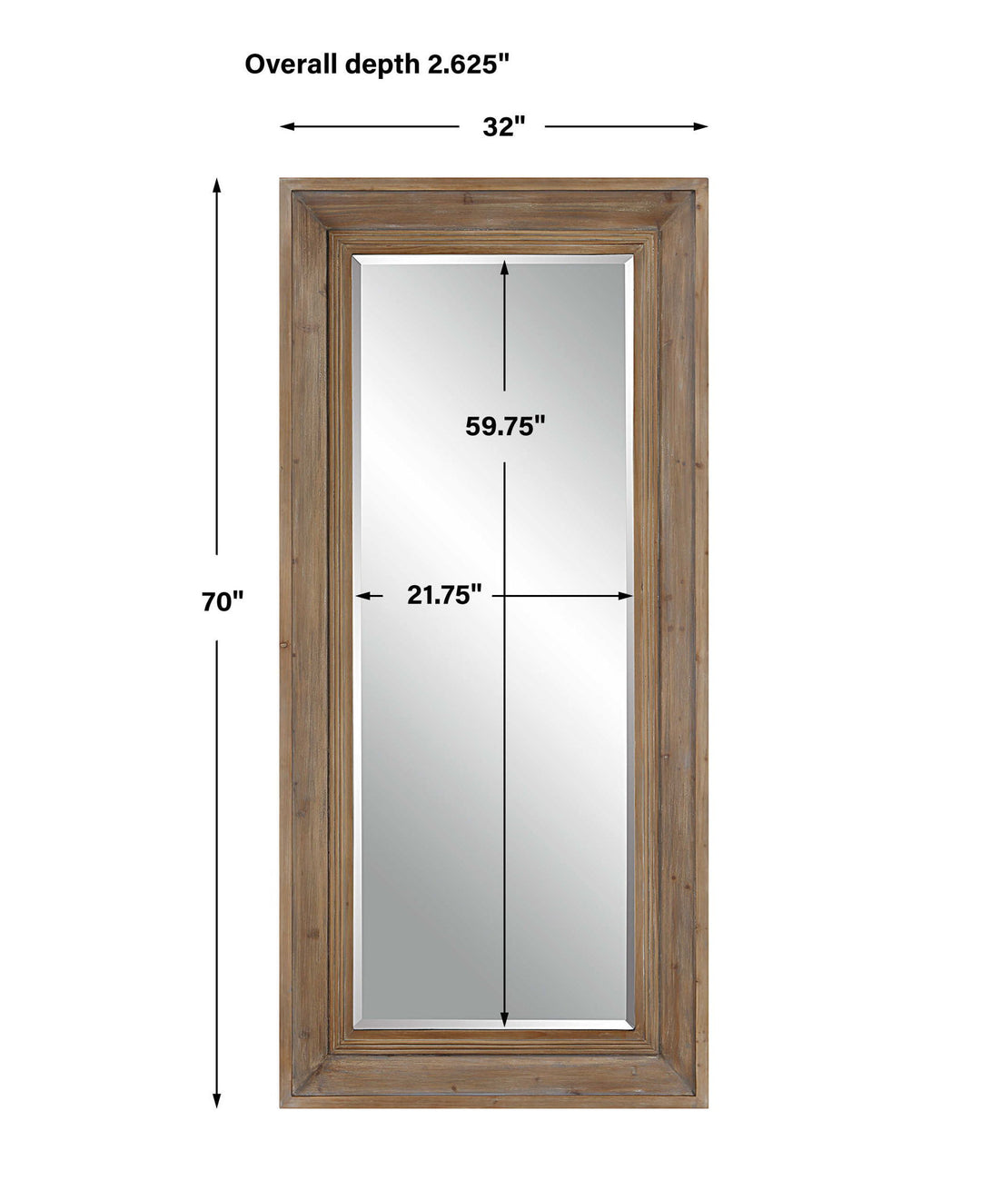 Missoula - Large Natural Wood Mirror