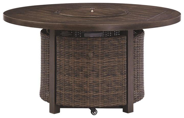Paradise Trail - Medium Brown - Round Fire Pit Table