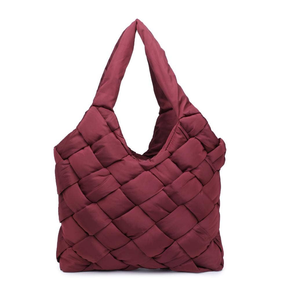 Illumine Woven Nylon Tote: Nude