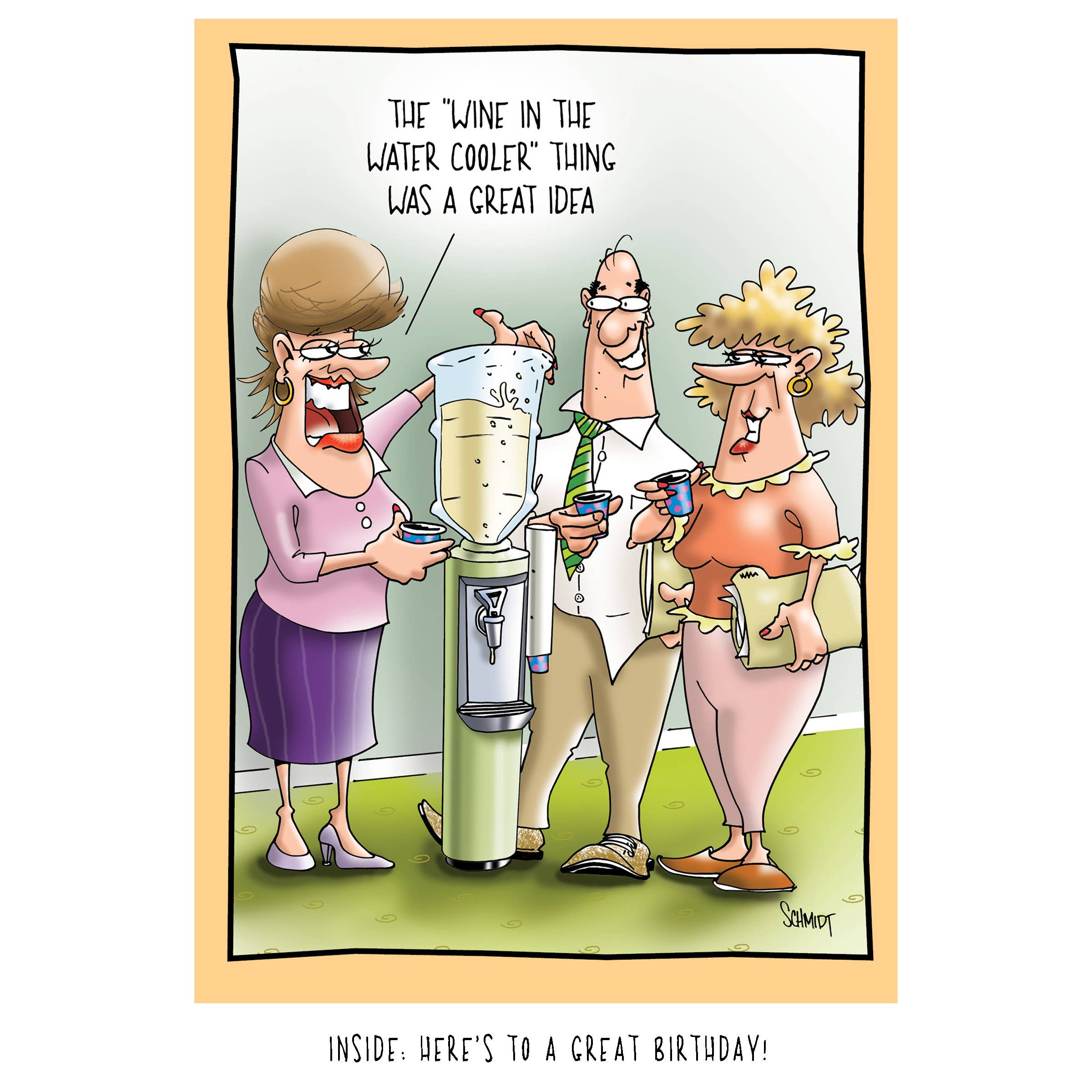 Wine in the Water Cooler | Humorous Birthday Card