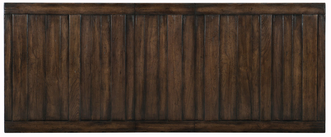 Roslyn County - Trestle Dining Table With Leaves - Dark Brown
