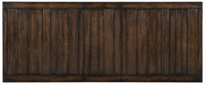 Roslyn County - Trestle Dining Table With Leaves - Dark Brown
