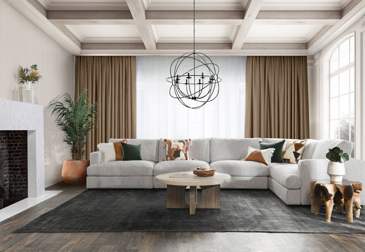 Ludwig - Upholstered 5 Piece Sectional - Ivory