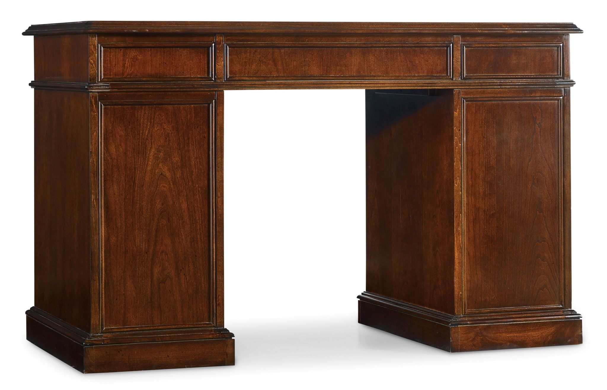 Knee-Hole Desk Bow Front - Dark Brown
