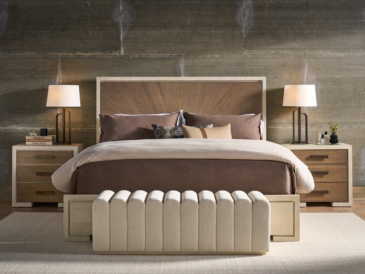 Modern - Panel Bed - Two-Tone