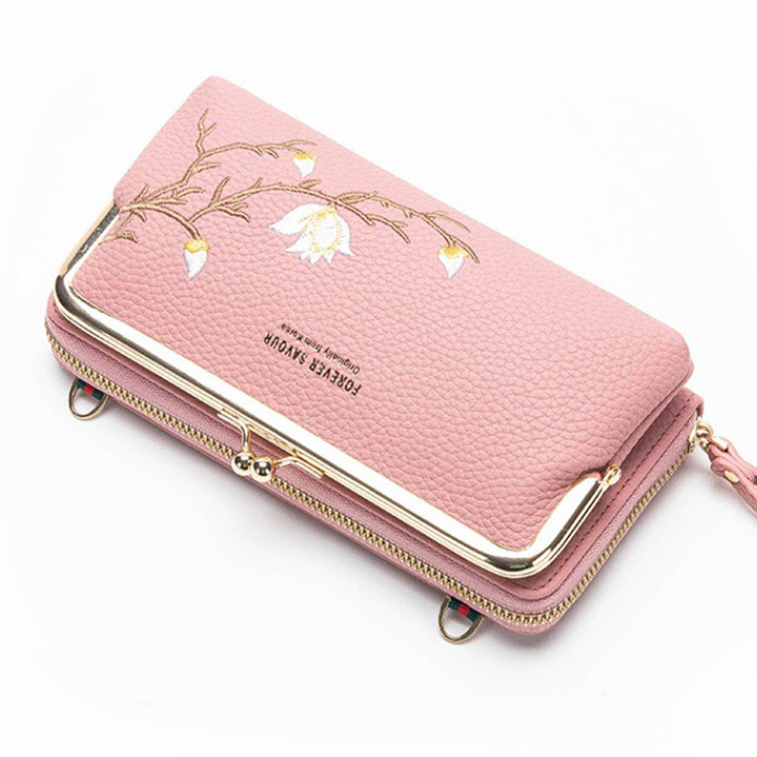 WOMEN FASHION EMBROIDERED CROSSBODY BAG_CWAB1641: Red / (OS) 1