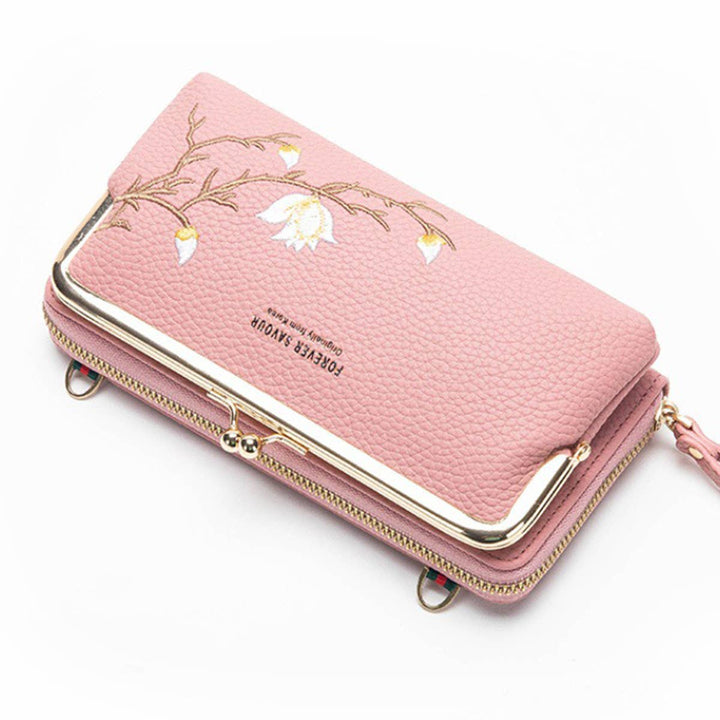 WOMEN FASHION EMBROIDERED CROSSBODY BAG_CWAB1641: Red / (OS) 1