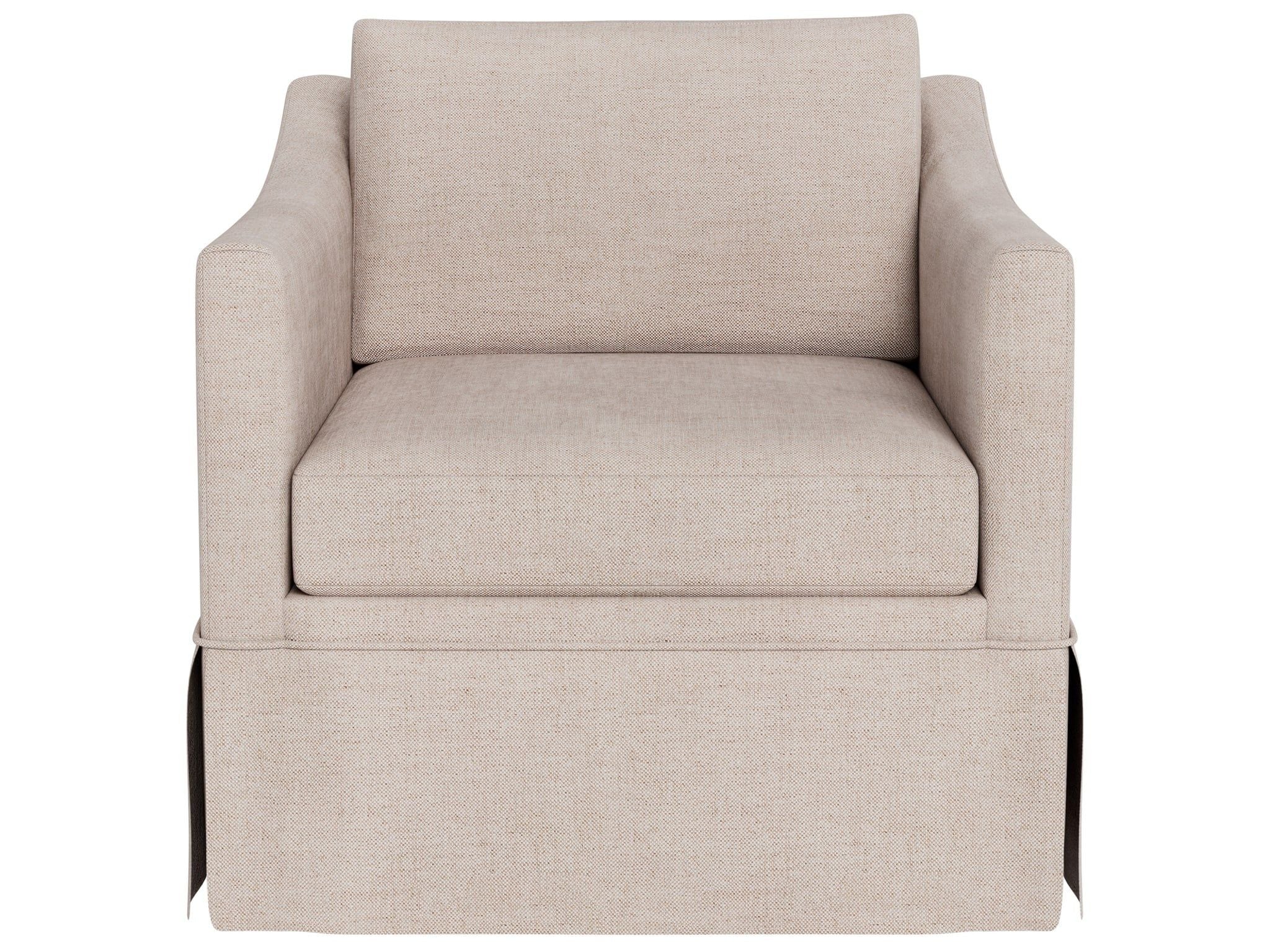 Asher - Skirted Swivel Chair, Special Order - Beige