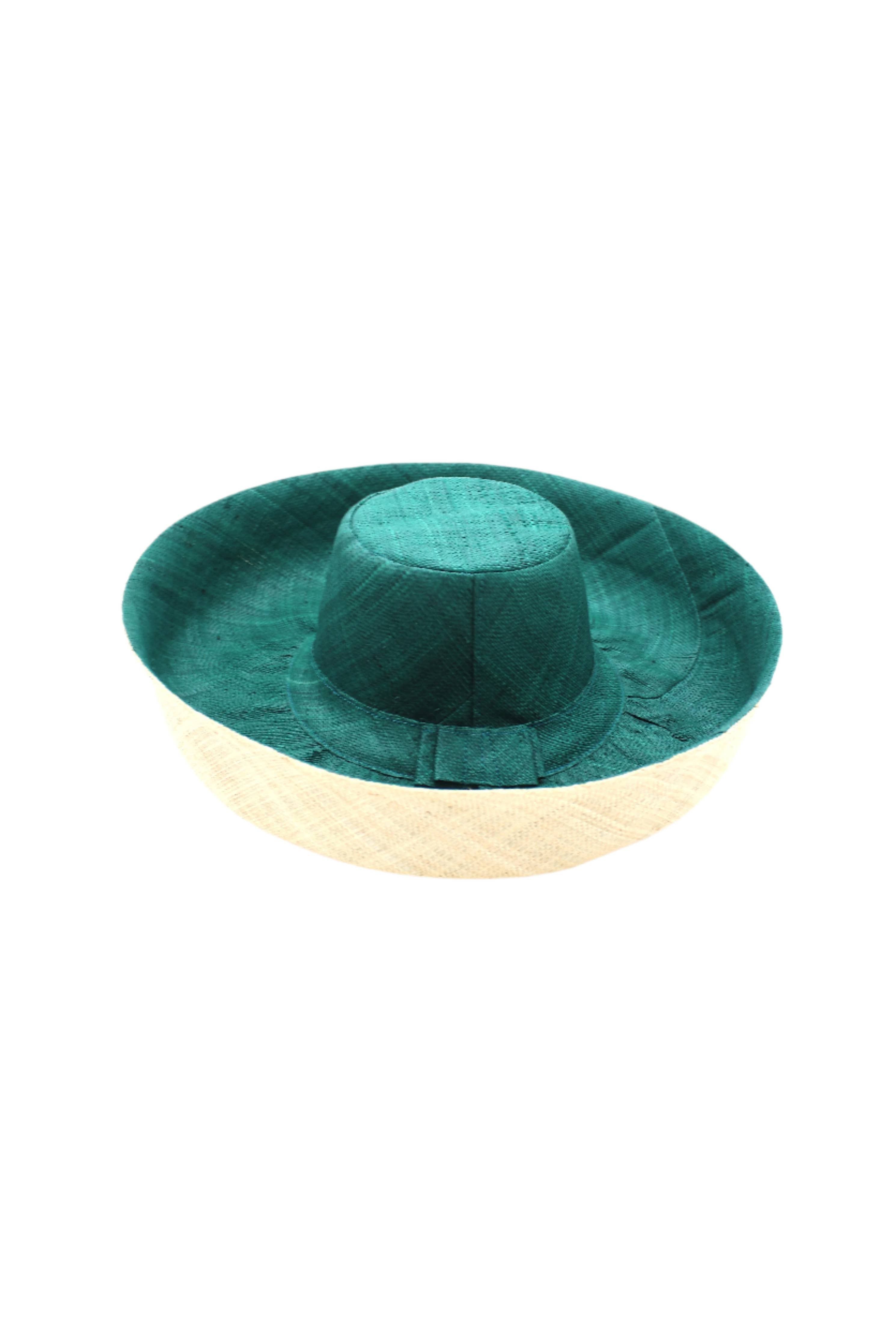 Monica 5" & 7" Wide Brim Two Tone Packable Straw Sun Hats: Tobacco Two Tone / 7" Brim