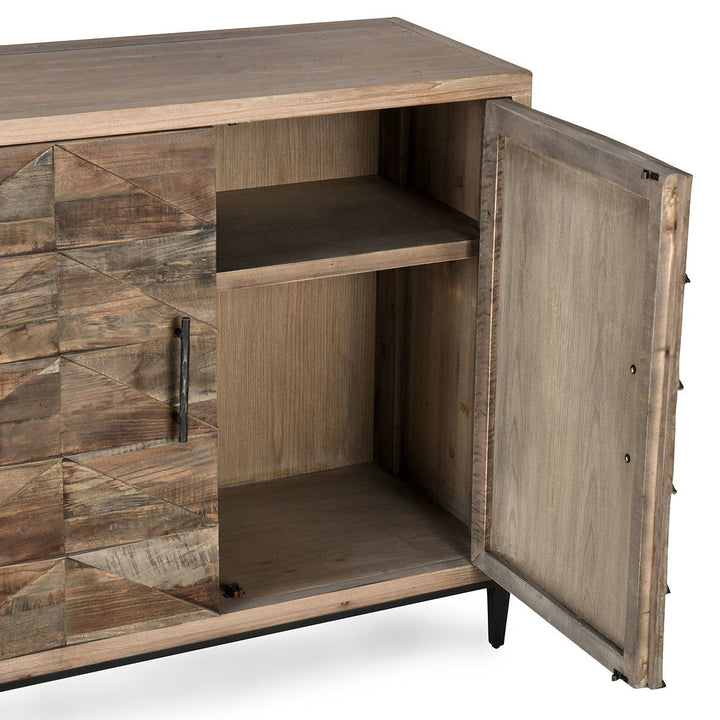 Maverick - 4 Door Sideboard - Brown/Natural