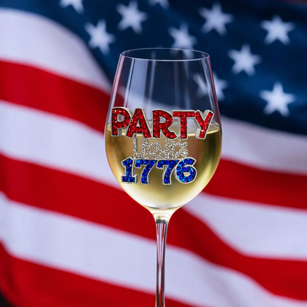 Party Like It’s 1776 Stemmed Wine Glass