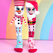 SANTA & SNOWMAN SOCKS: Toddler Age 3 - 5