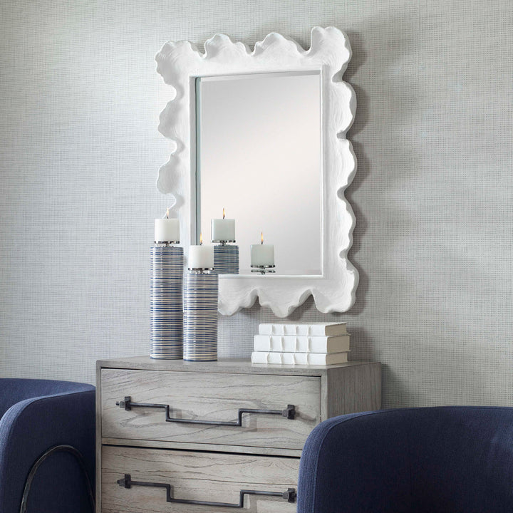 Sea Coral - Coastal Mirror - Pearl Silver
