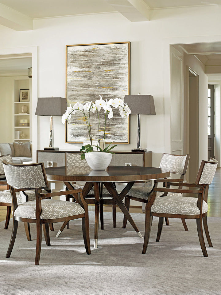 Macarthur Park - Whittier Arm Chair - Dark Brown / Pearl Silver